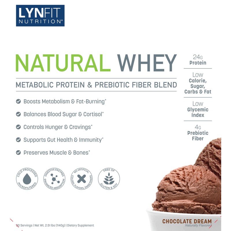 LynFit Nutrition Metabolic Boosting Natural Whey Lactose & Sugar-Free Protein