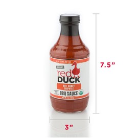 Red Duck Hot Honey Chipotle Organic BBQ Sauce - Gluten-Free, All Natural (Hot Honey Chipotle, 17 fl. oz.)