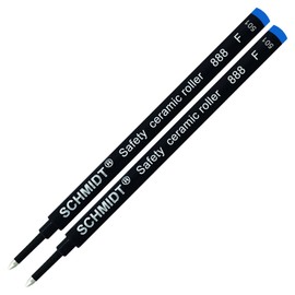 Blue Schmidt German Roller Pen Refill Safety Ceramic Roller 888 F (2 Pieces)