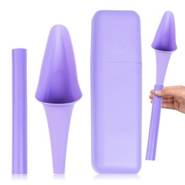 SHEWEE Flexi + Case – Reusable Pee Funnel – A Flexible, Larger Version Of The Original Female Urination Device Since 1999! Quickly, Easily & Discreetly, Wee Standing Up. Comes with Pipe & Case – Lilac