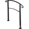Happybuy 4-Step Handrail Fits 1 or 4 Steps Matte Black