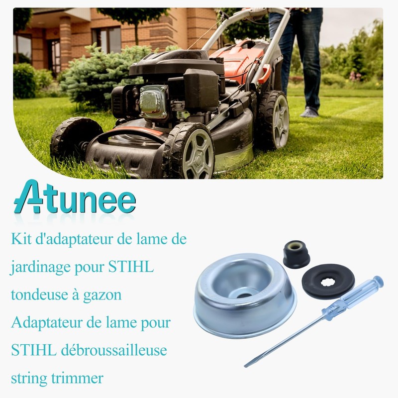 Atunee 4pcs Blade Adapter Kit for Stihl Trimmer Brush Cutter