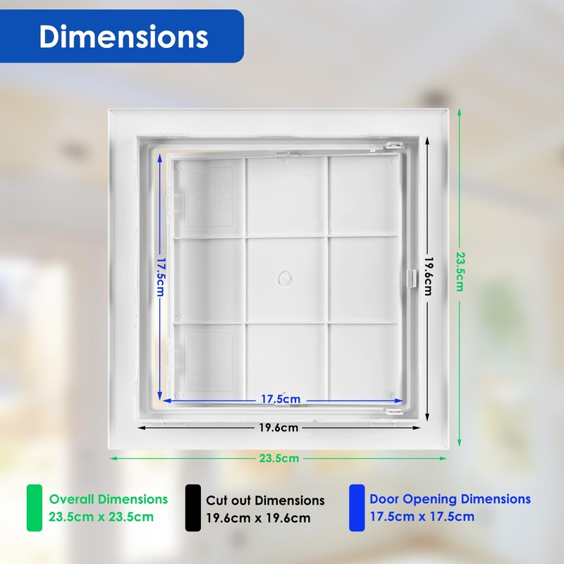KR KITCHENRAKU Access Panel 200x200 mm - Paintable Easy Access