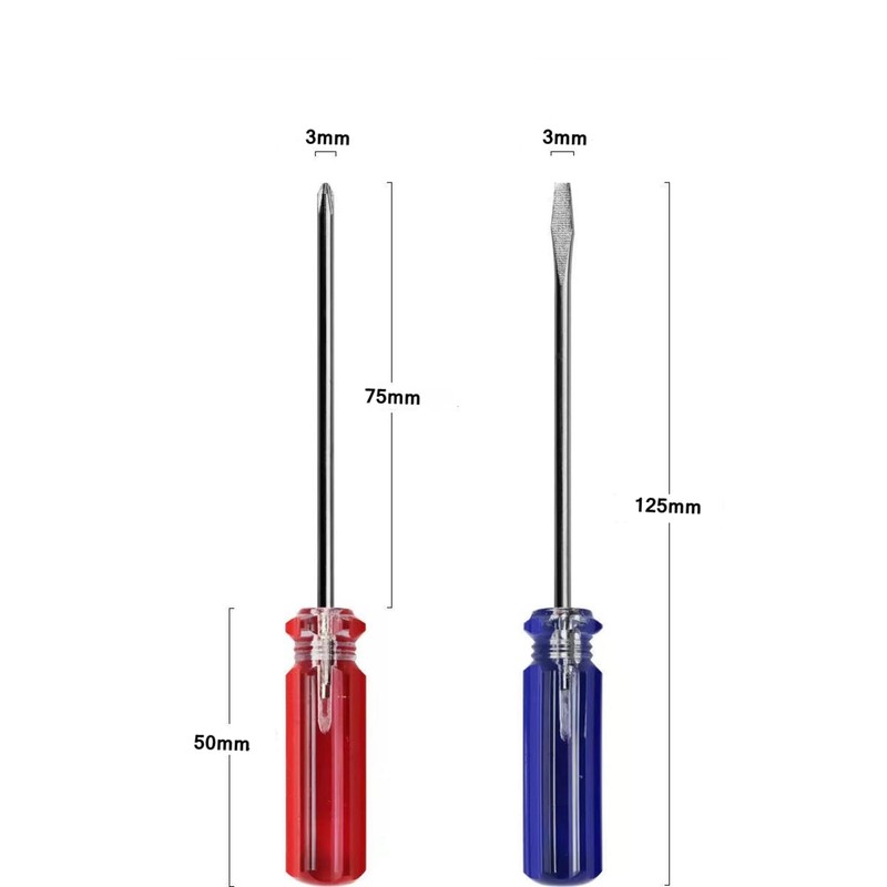 2-Piece Smaller Work Screwdriver Set Including Slotted, Phillips and Pozidriv