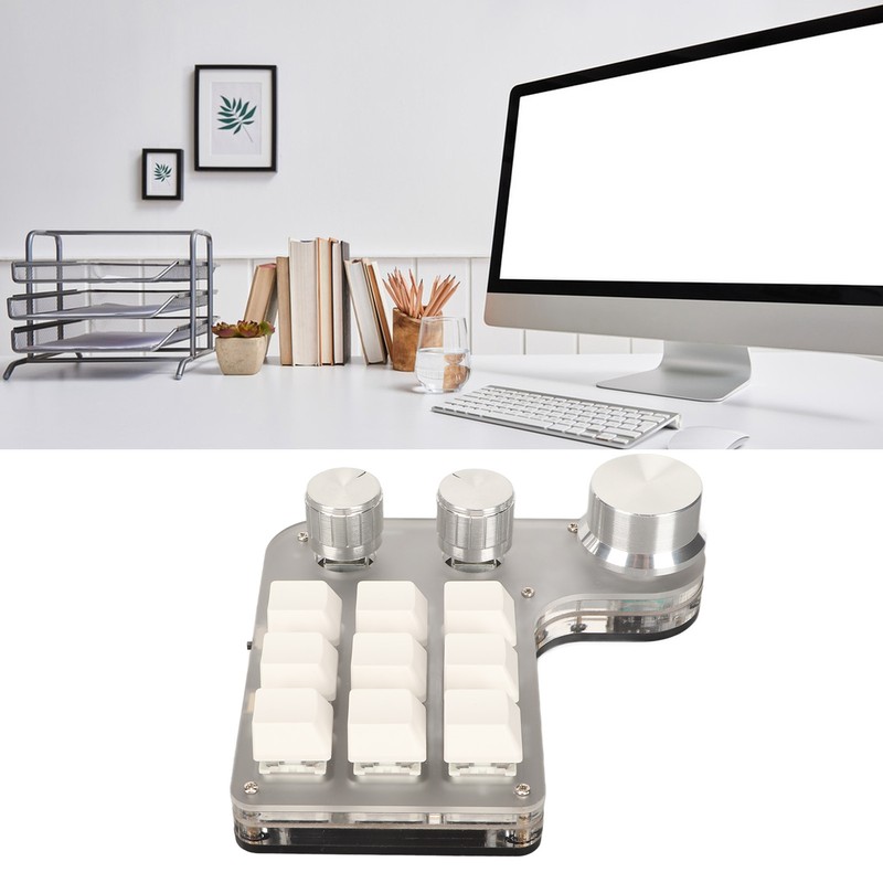 DIY Programmable Keyboard with RGB Light 9 Keys 3 Knobs