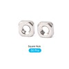 METALLIXITY Square Nuts (M3x5.4x2.4mm) 50pcs 304 Stainless Steel Hardware Nuts