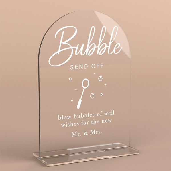Acrylic Wedding Sign Wedding Signs for Ceremony Bubble Send Off