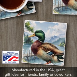 Thirstystone Lake Duck Single Tumbled Tile Coasters 4" Square Manufactured in The USA Create Your Own Collection