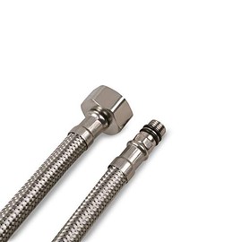 Reinforced Hose 30 cm Flexible with 1/2 Inch Union Nut and M10 Male Thread Including Seal for Sanitary Installation