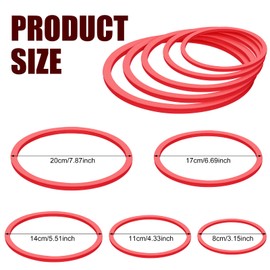 PEUTIER 5pcs Aquarium Floating Plant Rings, Round Fish Feeding Rings Foam Fish Tank Plant Corral for Bettas, Goldfish Aquarium Accessories Duckweed Isolation Circle Keep Plants in Place (Red)