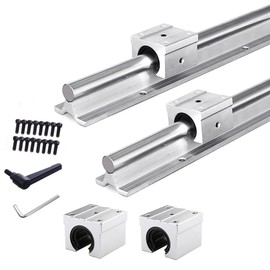 Linear Rail Kits 2Pcs SBR20-2000mm(78.7 inch) Linear Rail with 4Pcs SBR20UU Bearing Linear Guide Slide Blocks for Fully Supported Linear Rail
