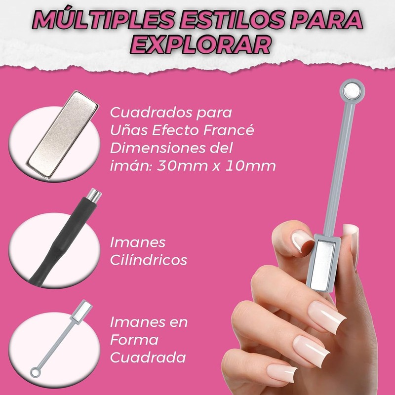 Kit 4pcs Imán de Uñas 3D Ojo de Gato Magnético