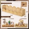 Pinkunn 4 Pcs Scalloped Rattan Wall Shelves Boho Floating Rattan