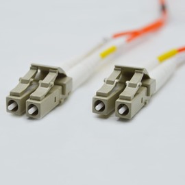 FiberCablesDirect LC-LC OM2 Fiber Patch Cable - 10Gb Duplex 50/125µm Multimode Corning Glass | 1M (3.28ft) | Bulk Networking, Data Centers, Telecom, Enterprise Applications