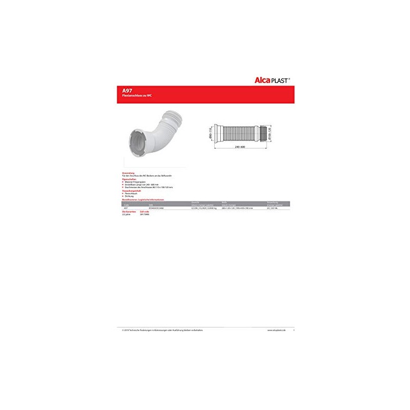 Toilet Connection Drain White Toilet Drain Length from 280 to