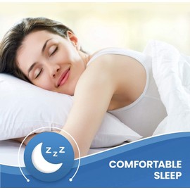 Adam Home 100% Brushed Microfiber Pillow Protectors 6 Pack with Zipped Cover Case White Standard Size Anti Allergy Anti Bacterial Soft Pillow Cases