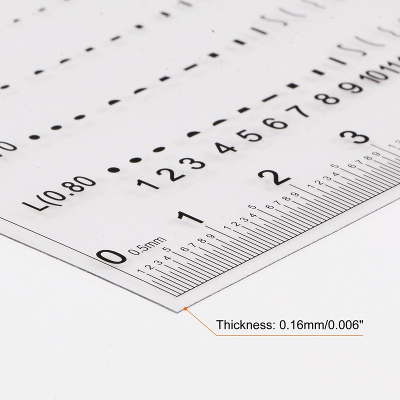 HARFINGTON High Precision SEC Size Estimation Chart 10cm 0.2mm Covered