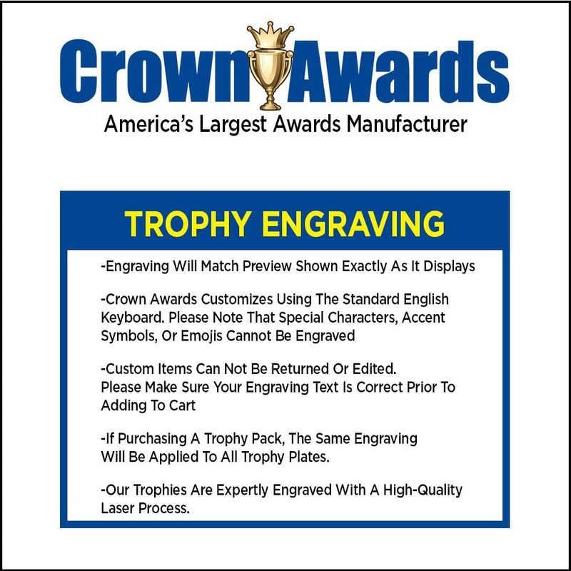 Crown Awards 6" Gold MVP Trophies, Custom Star Rocket MVP