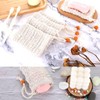 BOHUIZ 5Pcs Soap Bags Mesh Exfoliating, Natural Sisal Soap Saver