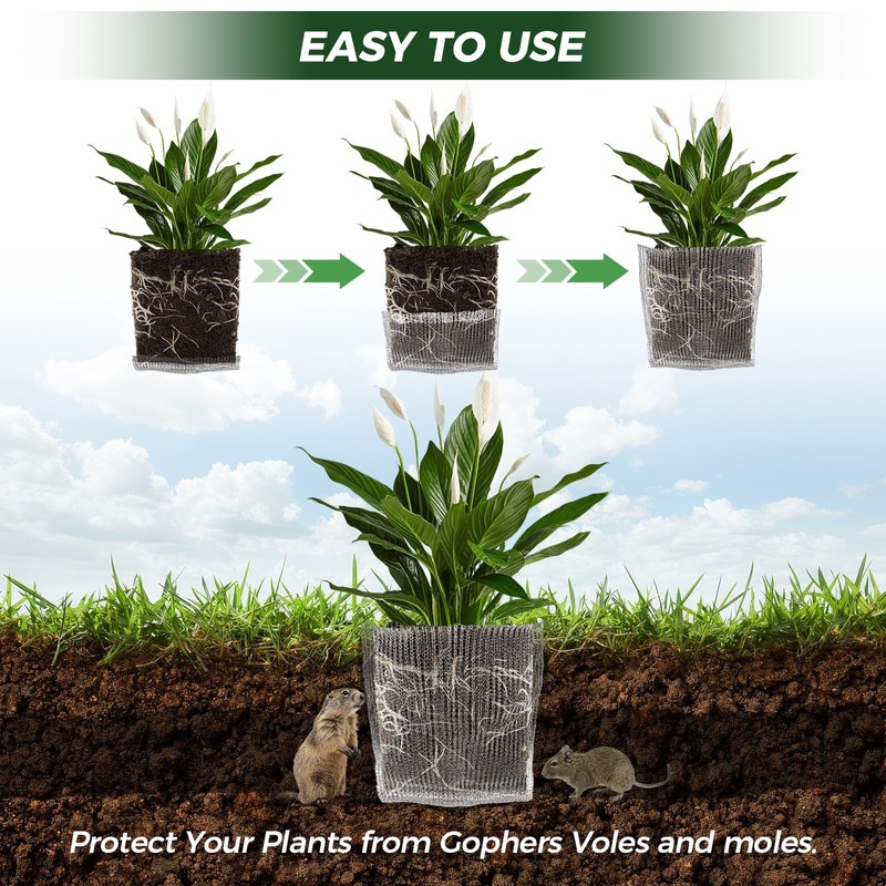 Ryxrhswzp Gopher Baskets 1 Gallon 20 Pcs Root Guard Gopher
