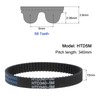 sourcing map HTD5M-340 Rubber Toothed Belt 68 Teeth Closed Loop