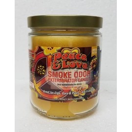 Smoke Odor Exterminator 13oz Jar Candle, Peace & Love Six Pack.