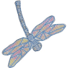 Simplicity 19320100103 Dragonfly Iron On Applique Patch for Clothes, Backpacks, and Accessories, 2.25" W x 1.75" L