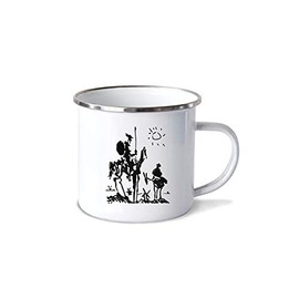 Pocillo/Taza de Peltre DON QUIJOTE DE LA MANCHA 10oz (300ml), Pewter Cup DON QUIJOTE DE LA MANCHA, No se despinta, Perfecta para la Oficina o Regalo