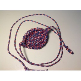 Paracord Shepherd Sling (Old-fashioned Slingshot) Handmade By David the Shepherd (Patriotic (Red/White/Blue Combo))