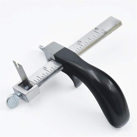 Aluminum Alloy Strip and Strap Leather Belt Cutter Leather Hand Cutting Tool with 3 Blades