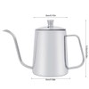 Coffee Kettle 550ml Stainless Steel Long Gooseneck Coffee Kettle with