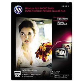 Hp Cr664a Premium Plus Photo Paper, 80 Lbs, Glossy, 8-1/2 X 11, 50 Sheets/Pack