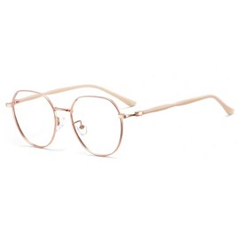 NiaWa Reading Glasses for Women, Stylish Metal Frame Readers with Comfort Spring Hinges Anti Glare UV Filter Eyeglasses (Rose Gold, 2.5, x)