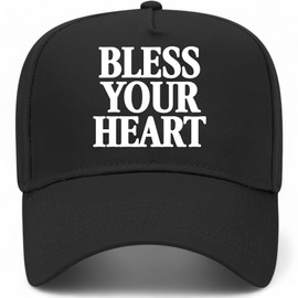 Bless Your Heart Vintage Trucker Hat | Premium Snapback Baseball Hat for Men & Women (US, Alpha, One Size, Black)