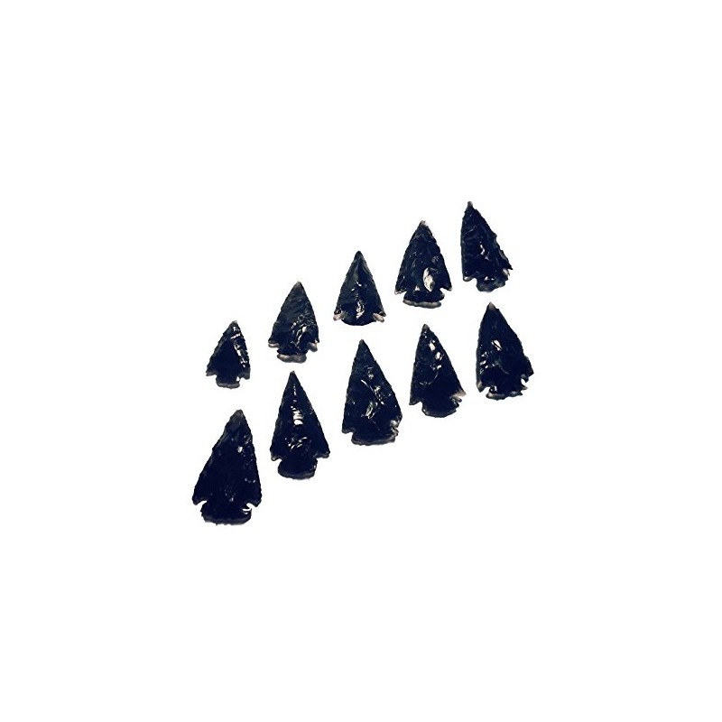 10 Arrowheads Obsidian