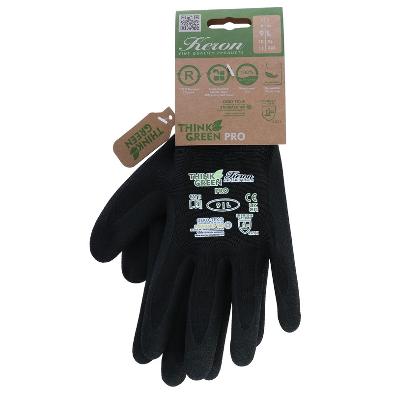Keron ThinkGreen Pro Gloves Nitrile Foam Size 8/M Black