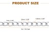 sourcing map 16.4Feet Aluminum Link Chain, Link Cable Chain Oval