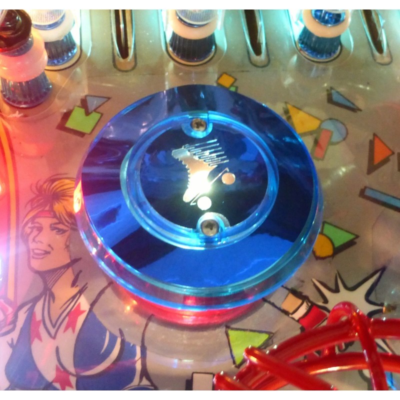 ROLLERGAMES CHROME PINBALL POP BUMPER DECALS METAL-MODS