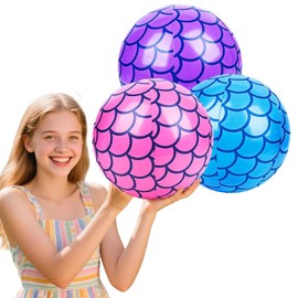 Inflatable Beach Ball, Children, 3 Pieces Water Ball, Inflatable Pool Water Ball, Water Balls for Children and Adults, Toy for Summer Pool Parties, Beach Toy, Party Gifts