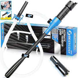 Portable Transfer Pump Battery Operated Electric Siphon Pump for Gas, Fuel, Diesel, Water Transfer 2.4 GPM Flow Oil Extractor, 47" Hose-Easy to Use Hand Fuel Pump, Multi-Use Siphon Transfer Pump(Blue)