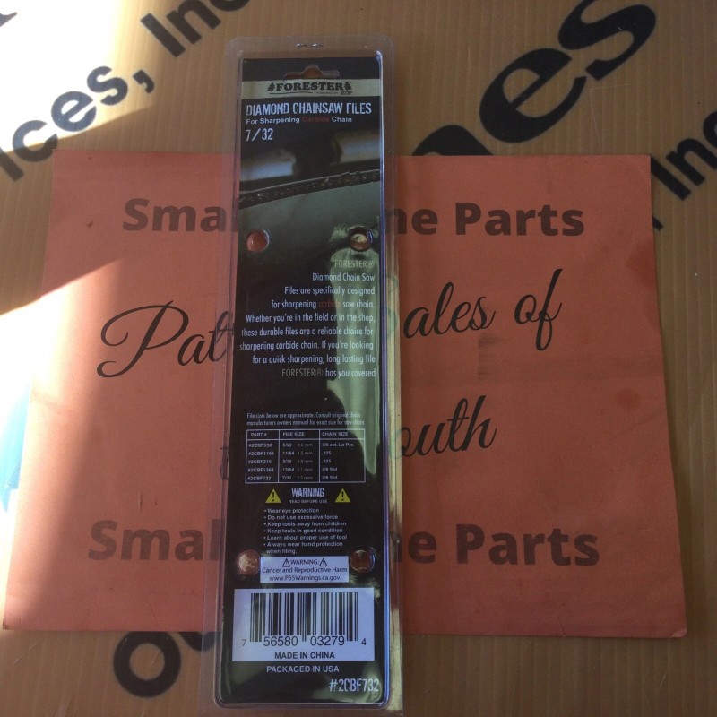 Forester 2pk. Diamond Chainsaw Files 7/32” 5.5mm #2CBF732 For Carbide