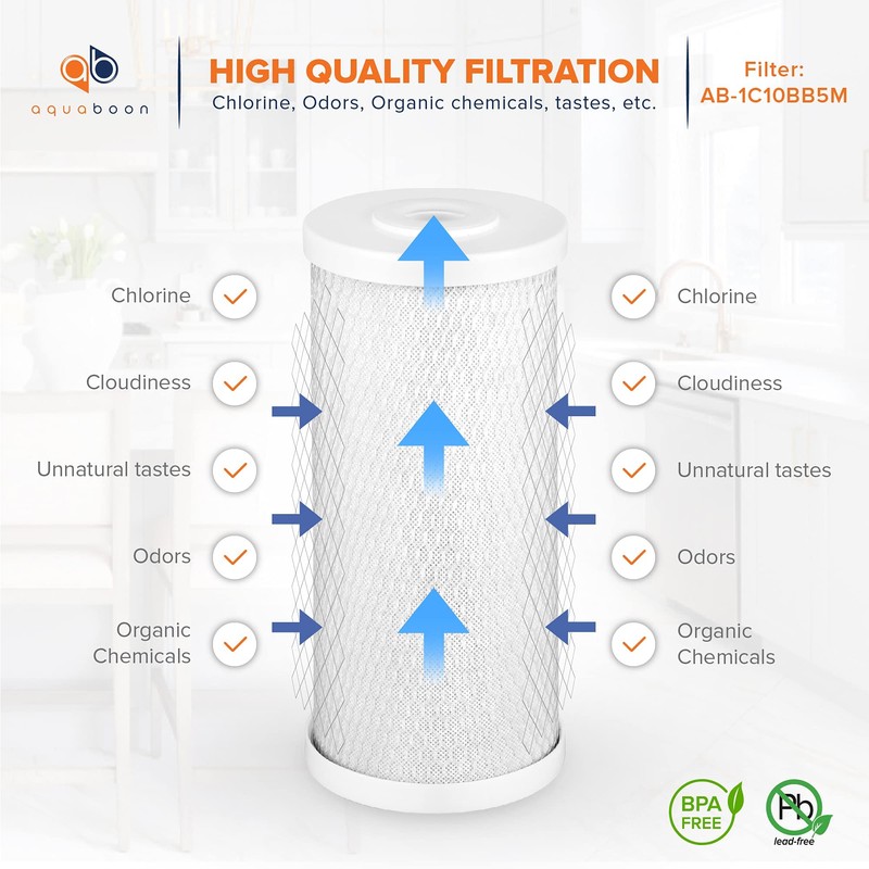 Aquaboon 5 Micron 10 x 4.5 Whole House Water Filters