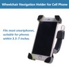EDWERD Wheelchair Navigation Holder for Cell Phone, Electric Wheelchair Mobile