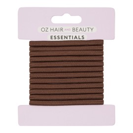 Oz Essentials Thick Hair Elastic 12 Pack - Brown