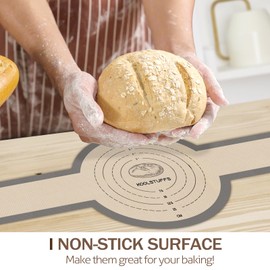 Koolstuffs Koolstuffs Silicone Bread Sling for Dutch Oven, 2 PCS Non-Stick & Easy Clean Reusable Silicone Bread Baking Mat with Long Handles, Easy to Transfer Sourdough Bread, BM02