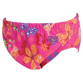 Zoggs Kids Ultra Soft Chlorine Resistant Swim Nappy Adjustable with Mermaid Flower - Pink/Multi-Coloured, 3-24 months
