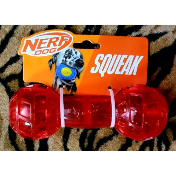 Nerf Dog Squeak Dumbell Large New!
