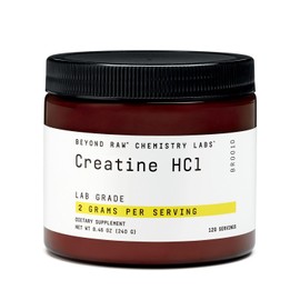 BEYOND RAW Science-Backed Creatine HCl Powder, Lab Grade, for Muscle Strength and Growth, Energy Production, Athletic Performance, Cognitive Support, Cellular Hydration, 120 Servings