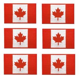 6PCS Canada Leaves-Flag Patch Tags - Canada Leaves Patch Canadian Flag Maple Leaf Patch Canada Tactical Morale National Emblem Patch
