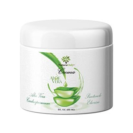 Aloe Vera moisturising and soothing face and body cream for sensitive skin, natural based on organic aloe vera, helichrysum, cardiospermum halicacabum, panthenol and vitamin E.